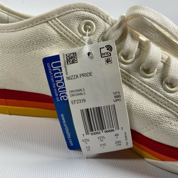 ADIDAS ORIGINALS NIZZA PRIDE CANVAS SHOES SIZE 13 RAINBOW LGBT LOVE UNITY RARE main image 6